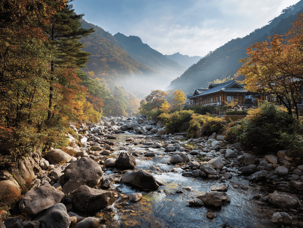2. 설악산 천불동 계곡 펜션 - 계곡과 단풍의 하모니