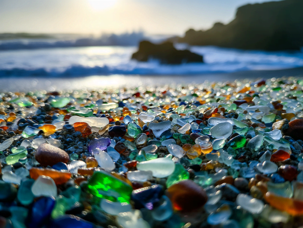 1. 글래스 비치, 캘리포니아 - 쓰레기가 만든 기적