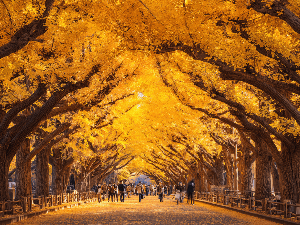 2. 황금빛 단풍터널, 도쿄 메이지진구 외원