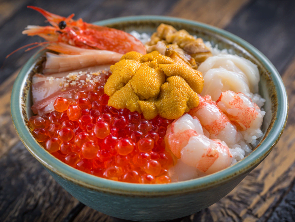 1. 가이센동, 신선함이 입안에서 터져요