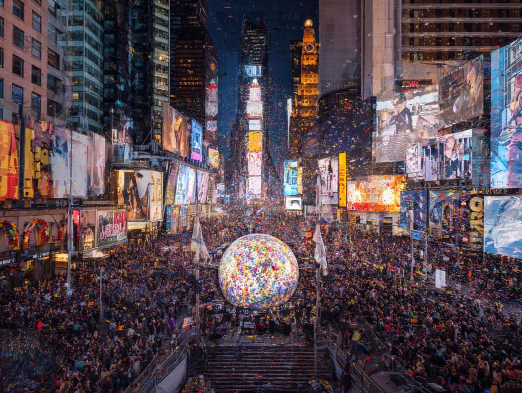 1. 뉴욕 타임스 스퀘어 - 세계 최고의 카운트다운
