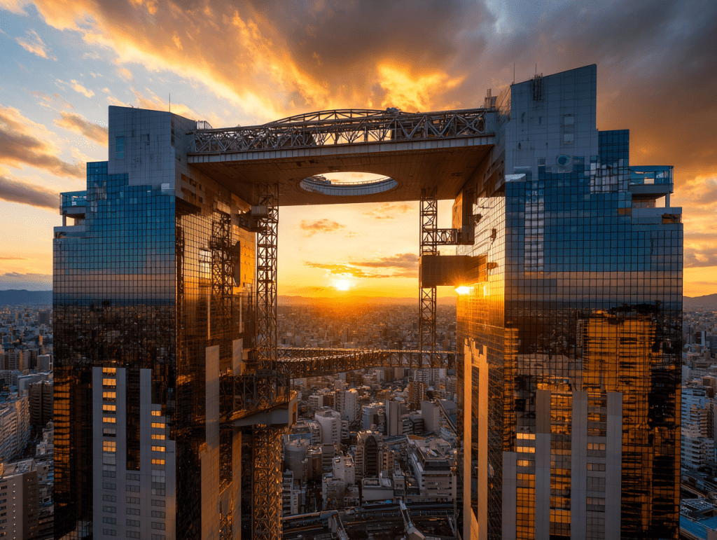 1. 우메다 스카이 빌딩 - 환상적인 야경 명소