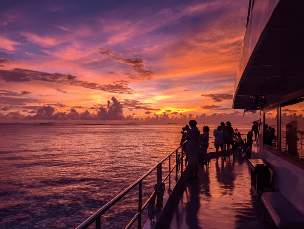 4. 석양 크루즈 투어 - 로맨틱한 바다 위의 저녁